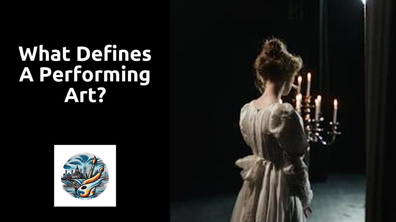 What defines a performing art?